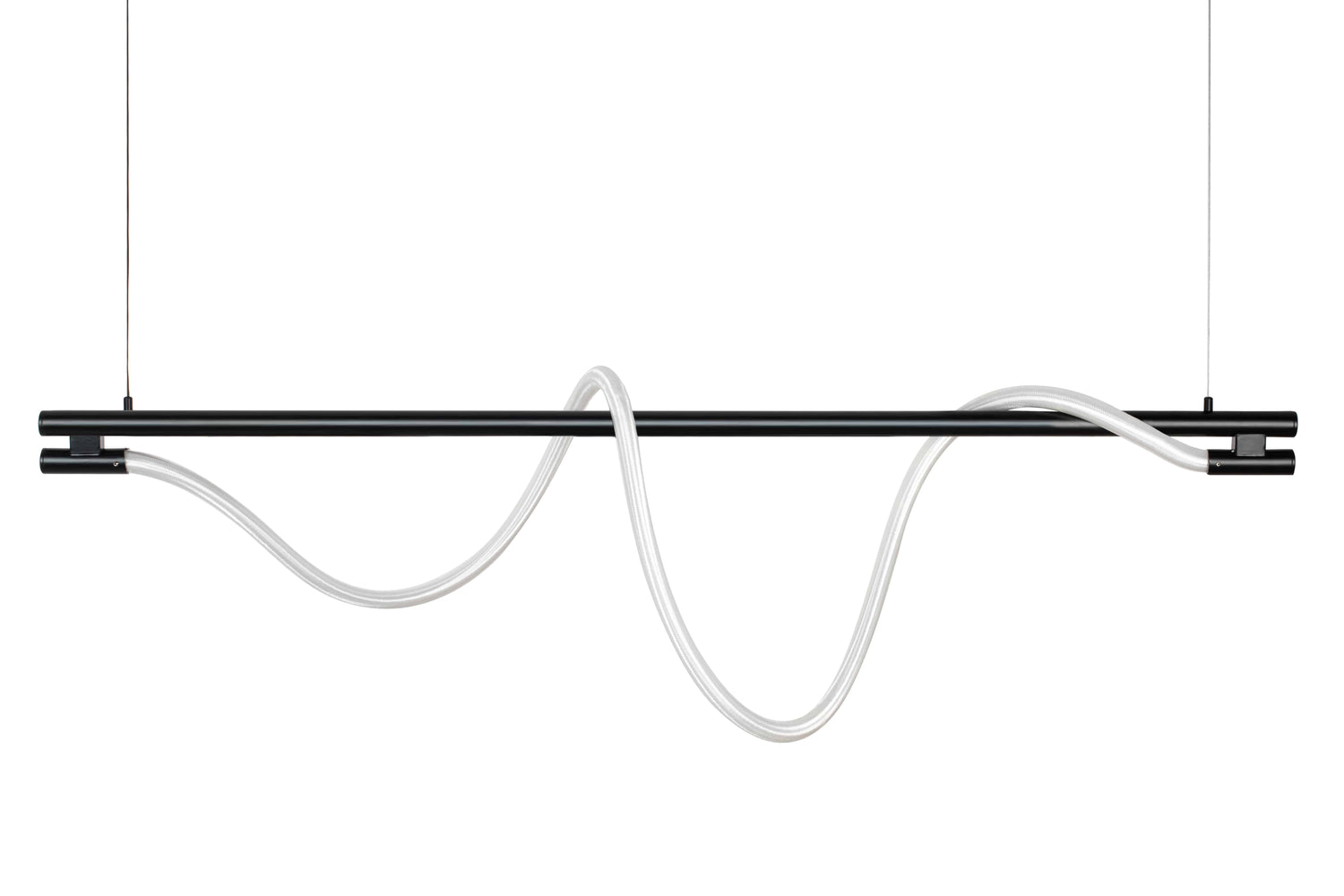 KH Serpiente egyenes csillár fekete színben