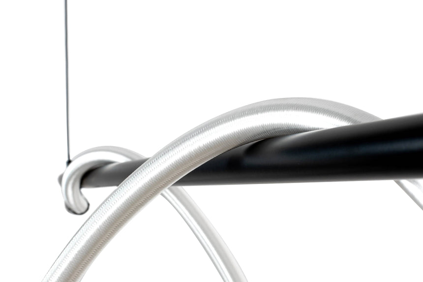 KH Serpiente egyenes csillár fekete színben