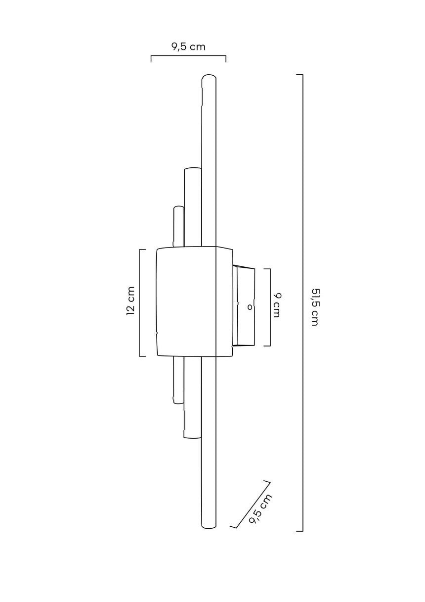 KH Evans fekete-arany fali lámpa