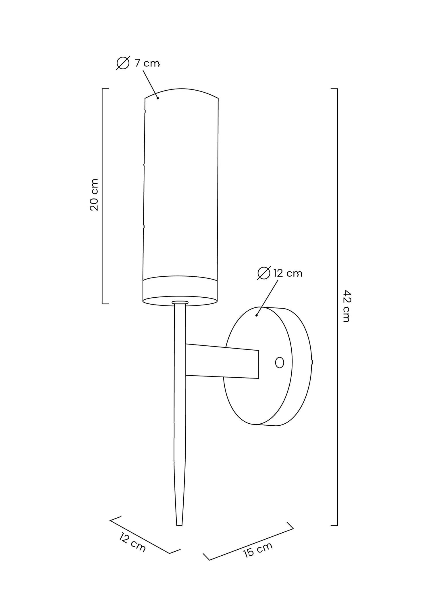 KH Torch fali lámpa