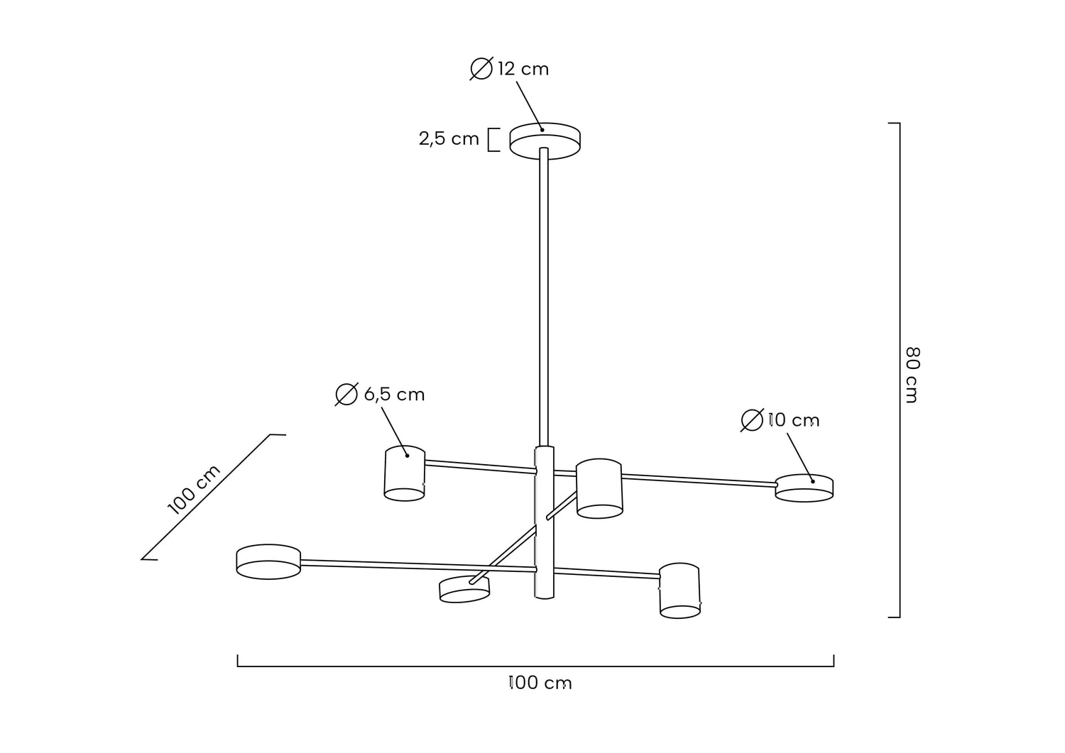 KH Piazetta mennyezeti lámpa