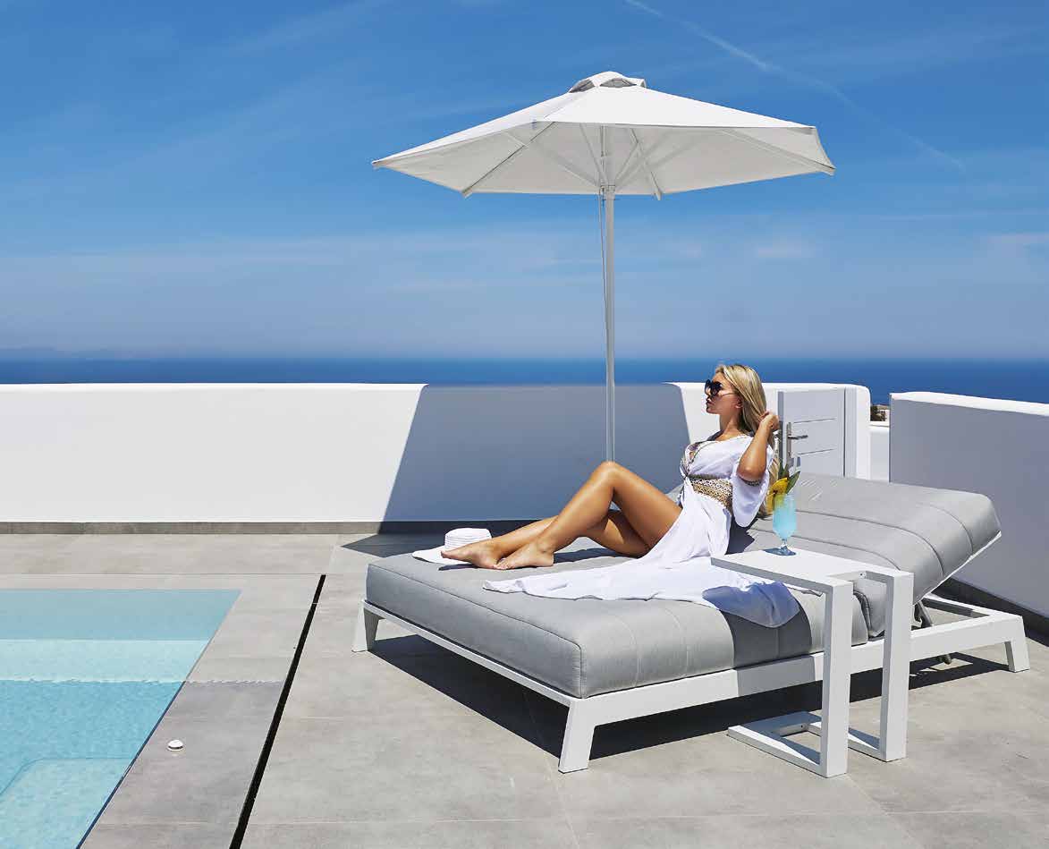 Grattoni Bite D napozóágy, fehér