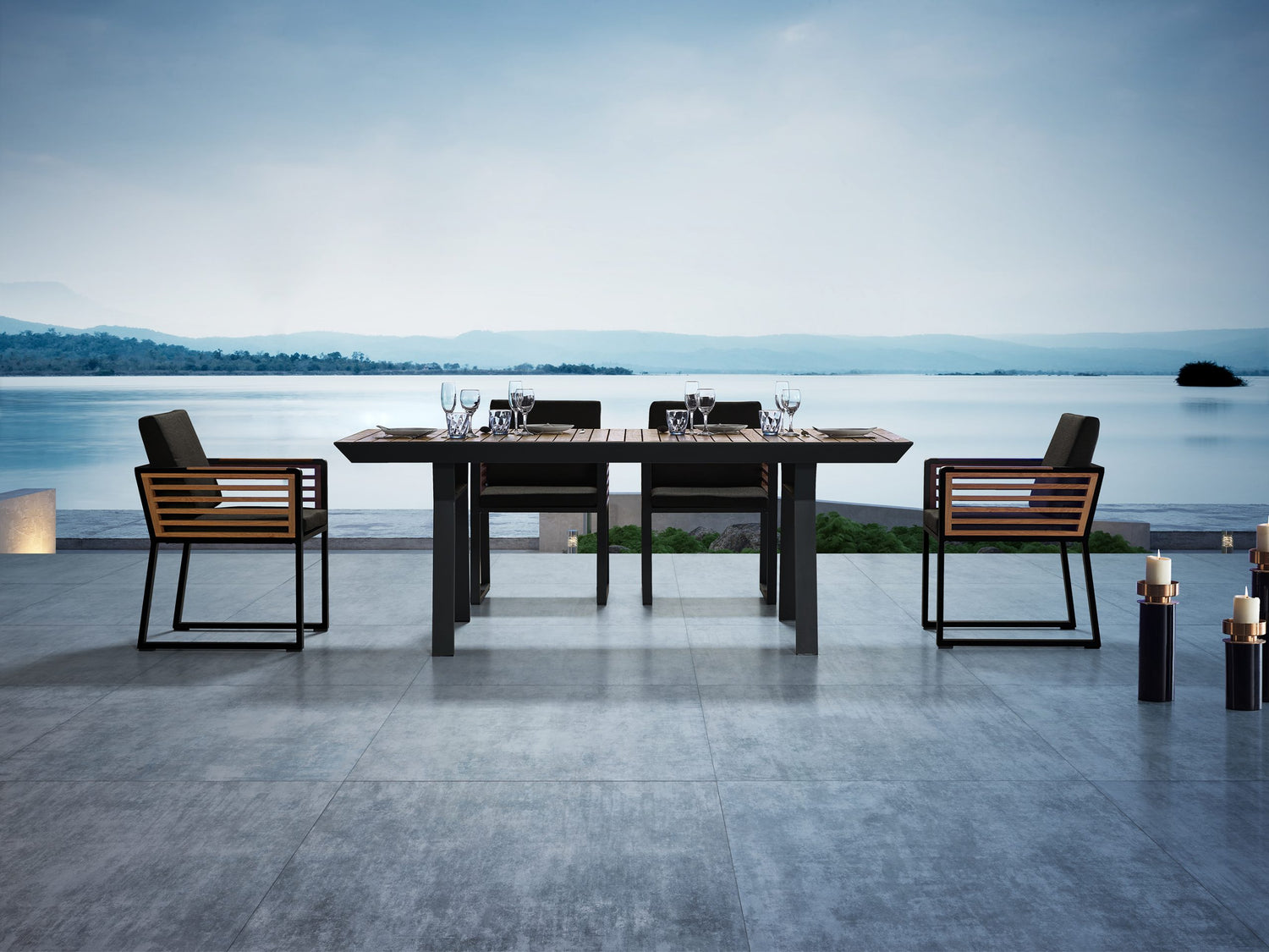 Higold New York kerti étkezőszett, 6 személyes