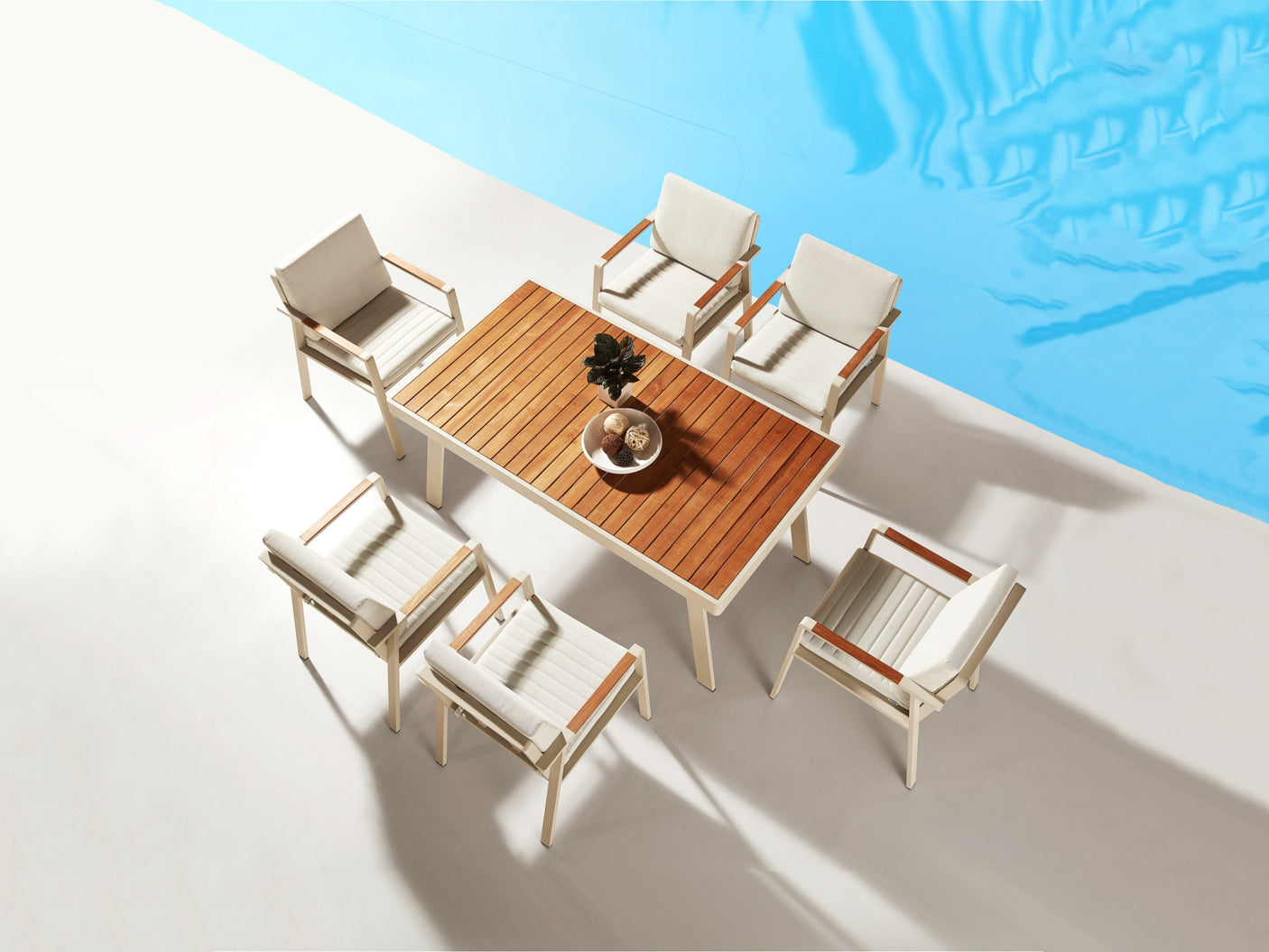 Higold Nofi kerti étkezőszett, 6 személyes - fehér