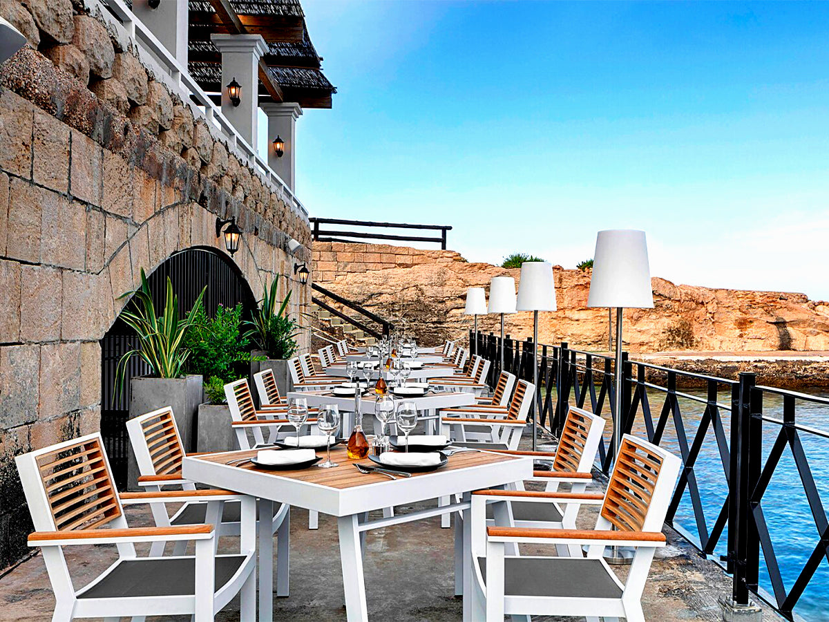 Higold York kerti étkezőszett, 4 személyes - fehér