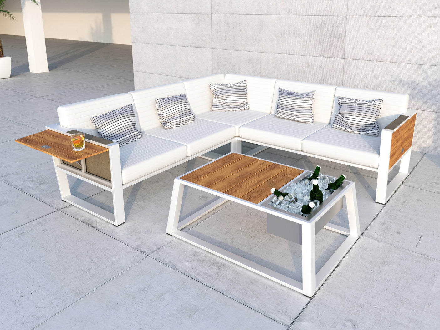 Higold York kültéri sarokkanapé garnitúra, 4 személyes