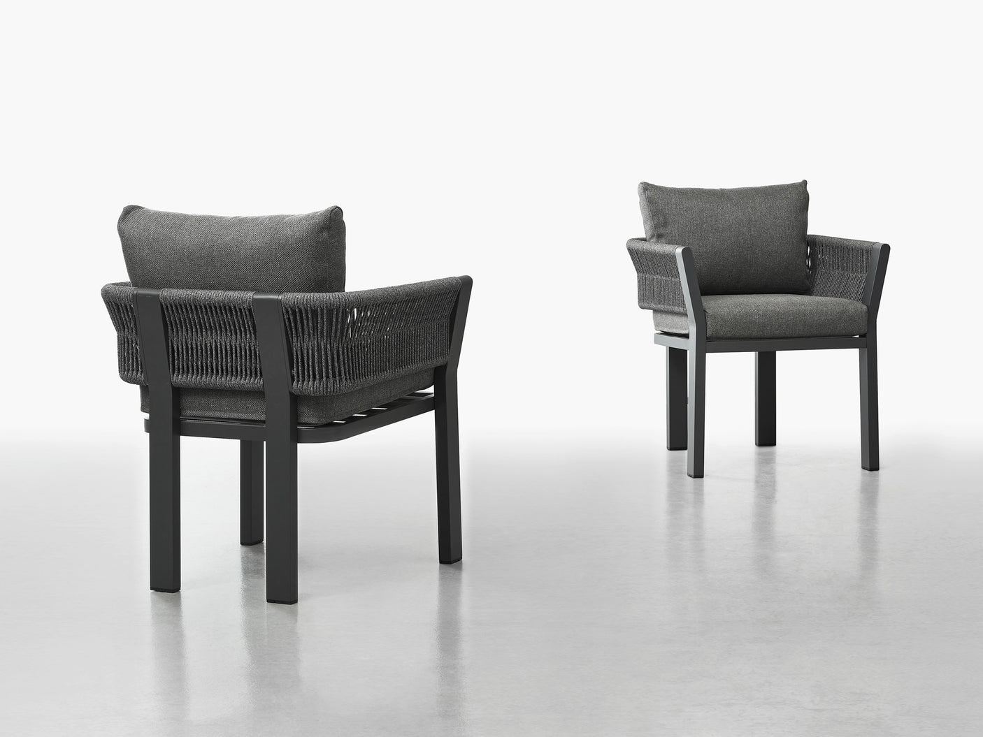 Higold Borromeo kerti étkezőszett, 6személyes - fekete