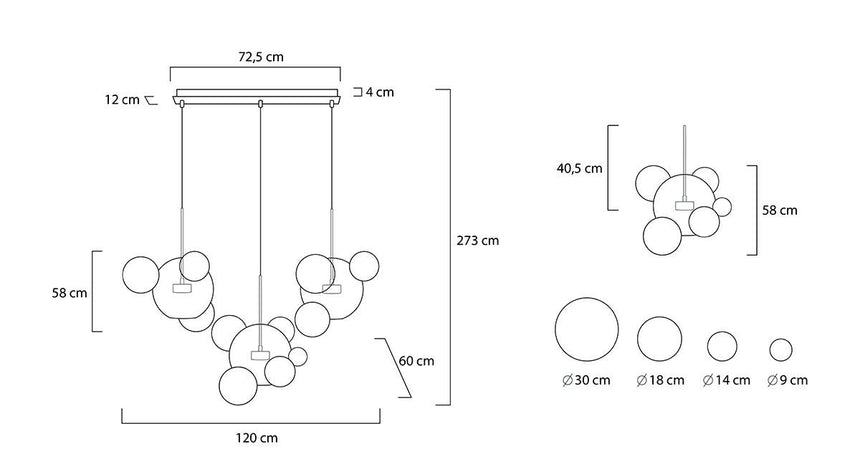 KH Cate line 3 csillár
