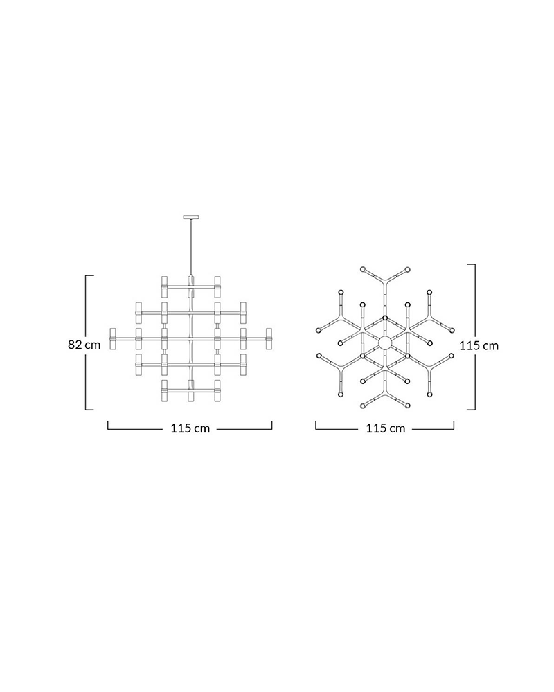 CM Atomic Grande III. aranyszínű design függeszték