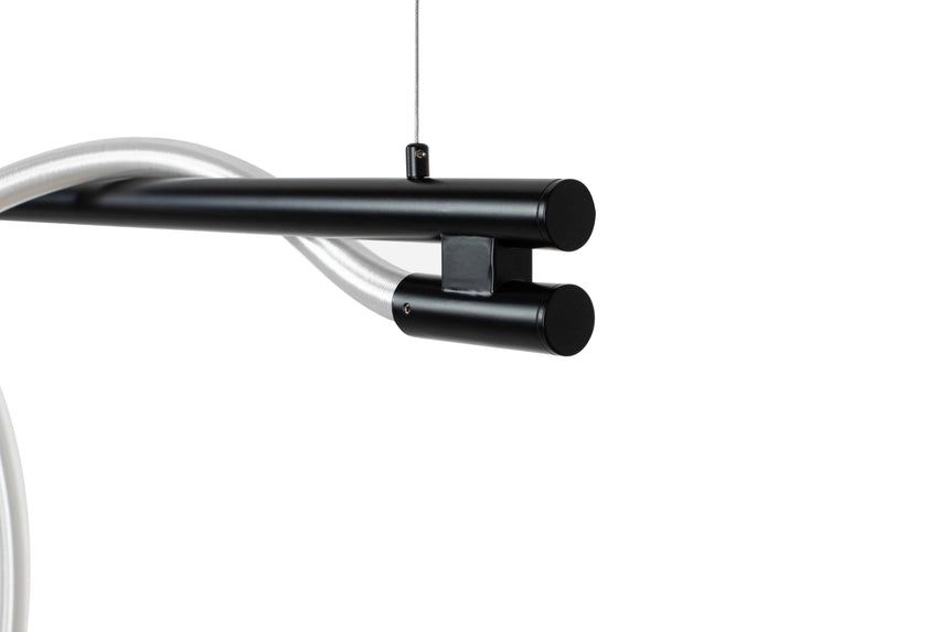 KH Serpiente egyenes csillár fekete színben