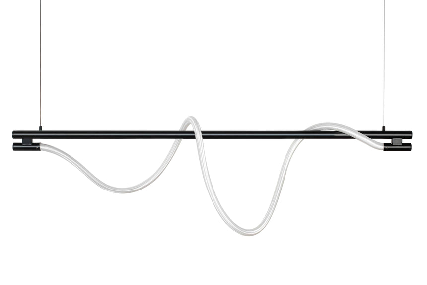 KH Serpiente egyenes csillár fekete színben