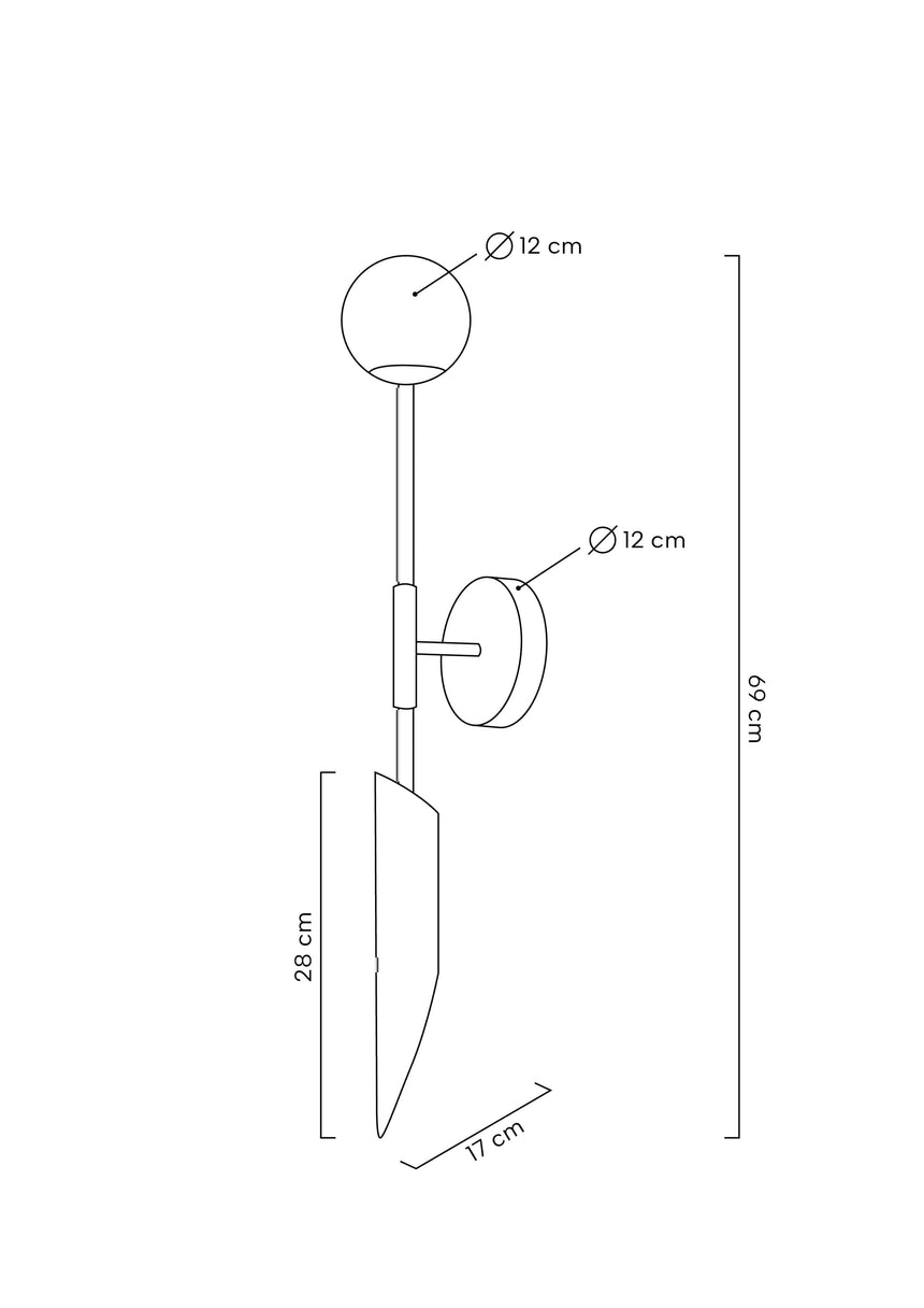 KH Lucca fali lámpa