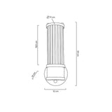 KH Pilar fali lámpa