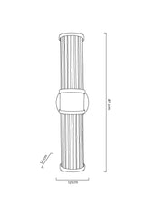 KH Pilar twin fali lámpa