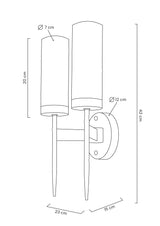 KH Torch twin fali lámpa