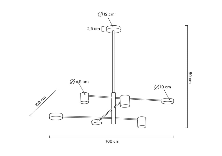 KH Piazetta mennyezeti lámpa